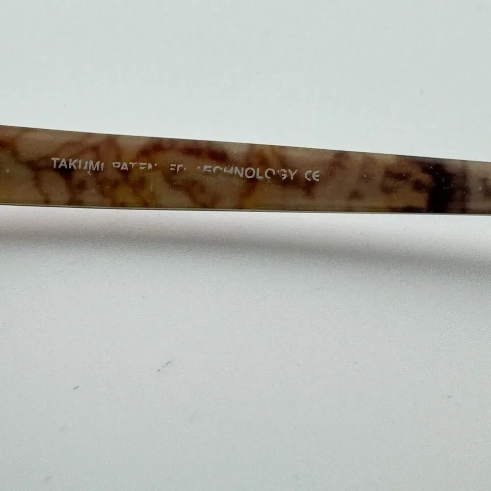 Takumi‎ Eyeglasses Frame TK970 80 47-15-130 Brown Torotise H13358